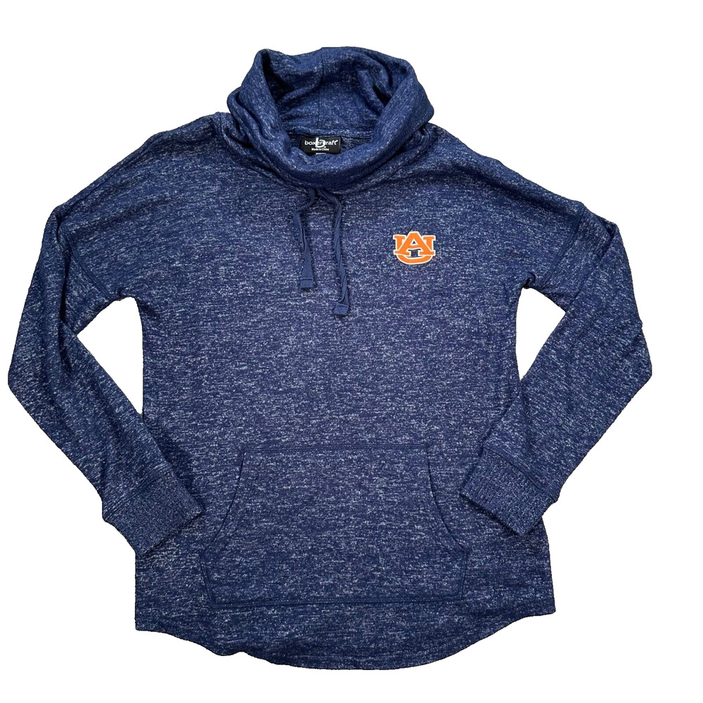 Auburn Tigers Boxercraft Cowl Neck Pullover Women's Small Logo Kangaroo Pocket